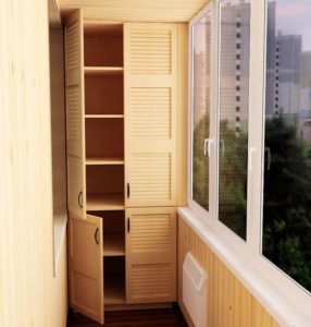 Шкаф на балкон или лоджию: варианты шкафов, как собрать своими руками0